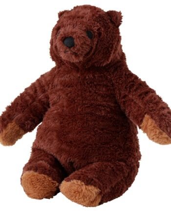 DJUNGELSKOG Soft toy, brown bear