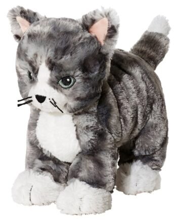 LILLEPLUTT Soft toy, cat grey/white